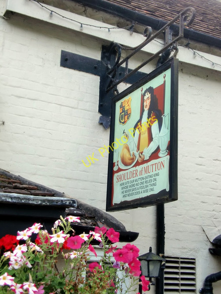 Photo 6"x4" Sign, Shoulder of Mutton Public House, Hazeley, Hampshire Hazeley c2010
