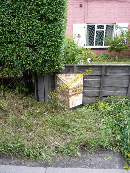 Photo 6"x4" Withington Hall milepost - detail Astle\/SJ8273 c2010