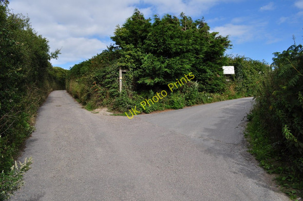Photo 6"x4" The road and footpath to North Warcombe farm leave the track which is the South West Coast Path Lee\/SS4846 c2010