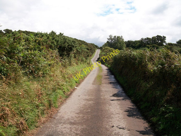 Photo 6"x4" The Mathan Isaf road climbing the scarp above the Cors Geirch flatlands Boduan c2010