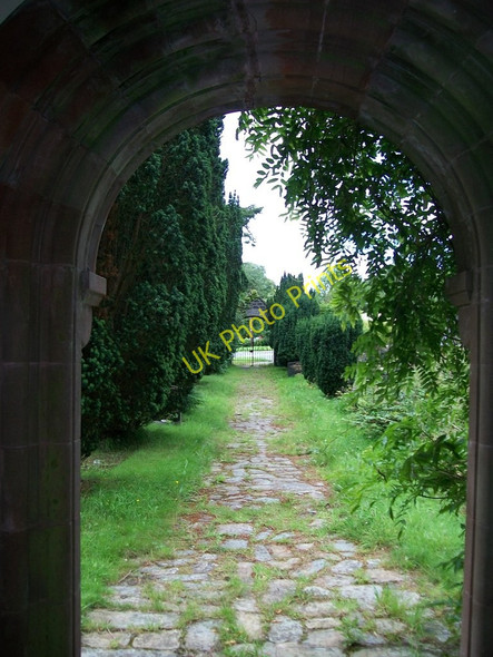 Photo 6"x4" The church yard path from the main door of St Buan Boduan c2010