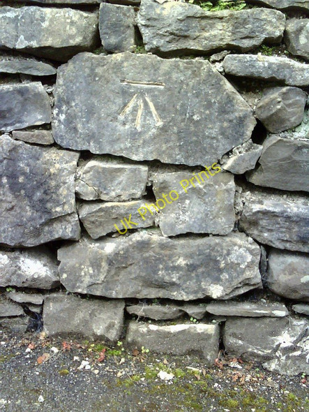 Photo 6"x4" Benchmark on wall of Serpentine Road Kendal c2010