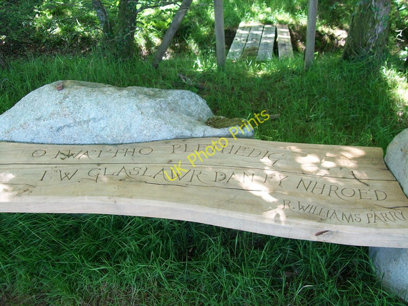 Photo 6"x4" Inscribed seat on Y Lon Goed Llecheiddior\/SH4743 c2010