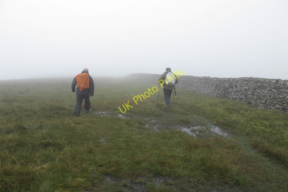 Photo 6"x4" Ridge path from Whernside Chapel-le-Dale c2010