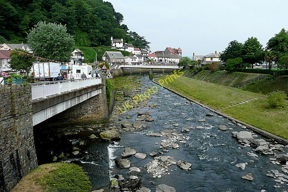 Photo 6"x4" The river confluence at Lynmouth Lynton c2010
