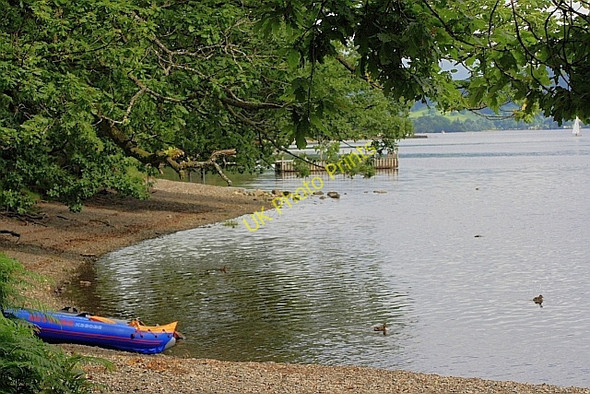Photo 6"x4" Lakeshore, Coniston Water Haws Bank\/SD3096 c2010