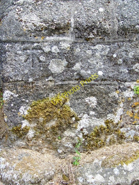 Photo 6"x4" Bench Mark, St Michael's Church, Chagford Chagford c2010
