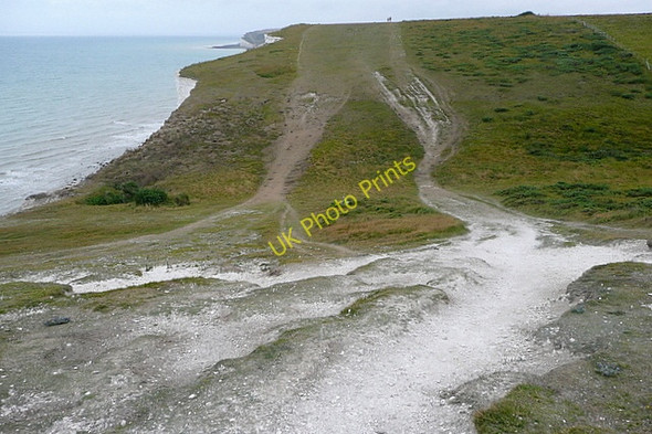 Photo 6"x4" Into Limekiln Bottom Birling Gap c2010