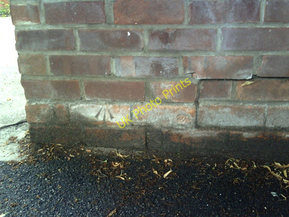 Photo 6"x4" Benchmark on wall at entrance to #3 Devonshire Road Nottingham\/SK5641 c2010