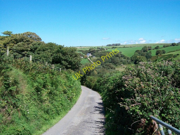 Photo 6"x4" View north-eastwards up the entrenched Soch Valley Bryn-mawr\/SH2433 c2010