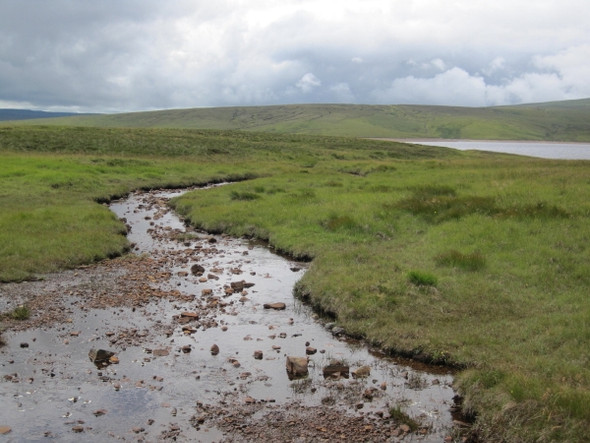 Photo 6"x4" Slapestone Sike flowing into Cow Green Reservoir Harwood\/NY8233 c2010