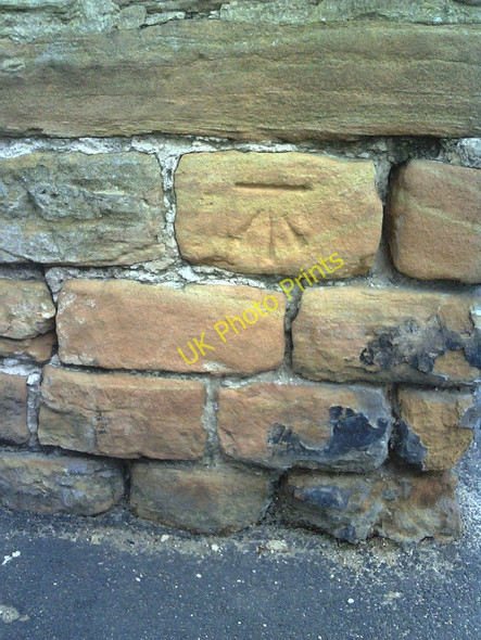 Photo 6"x4" Benchmark on Gladstone Street wall Nottingham\/SK5641 c2010