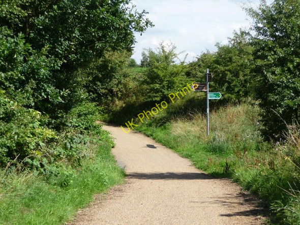 Photo 6"x4" Junction on footpath and cycleway Methley Lanes c2010