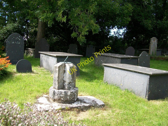 Photo 6"x4" Sundial in the church yard at Llangwnnadl Pen-y-graig\/SH2033 c2010