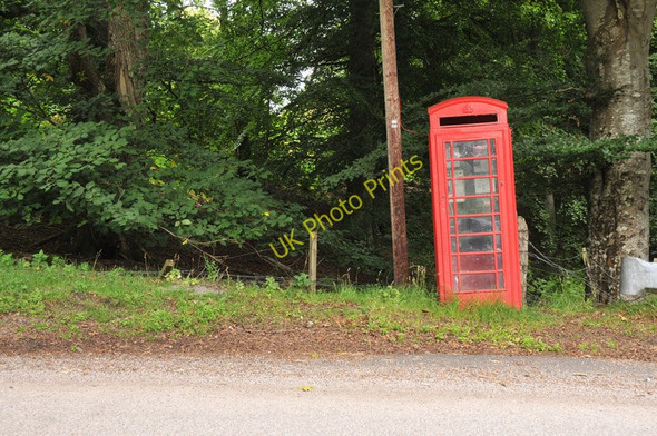 Photo 6"x4" Public phonebox near the level crossing above Auchterneed Blairninich c2010