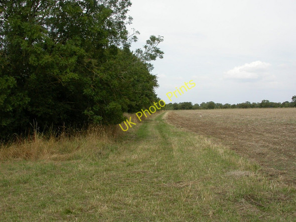 Photo 6"x4" Aston, field boundary Aston\/SP3403 c2010