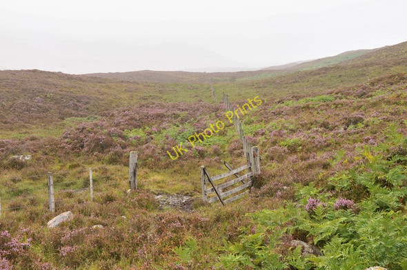 Photo 6"x4" Fence across the moorland near Gruinards Dounie\/NH5690 c2010