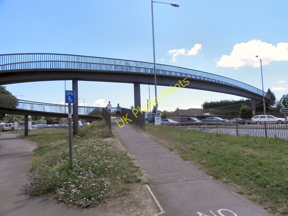 Photo 6"x4" A27 Footbridge Chichester c2010