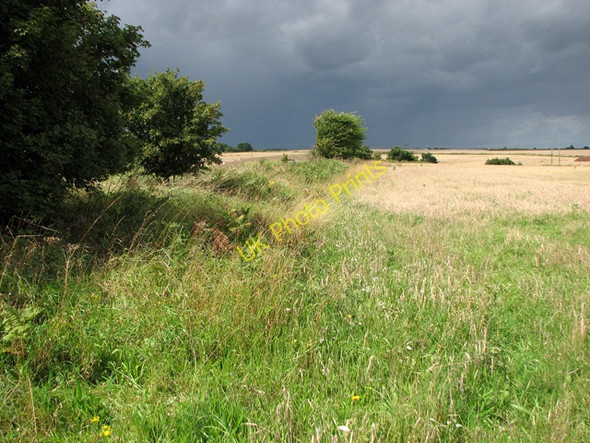 Photo 6"x4" A stormy sky over ripening crops at Pudding Norton Colkirk c2010