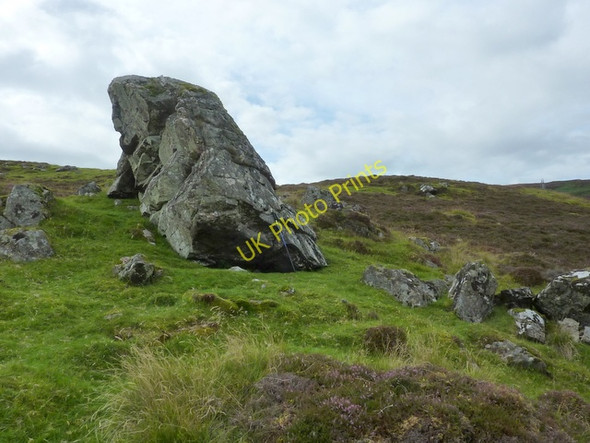 Photo 6"x4" Boulder near Dalnamain Little Torboll c2010
