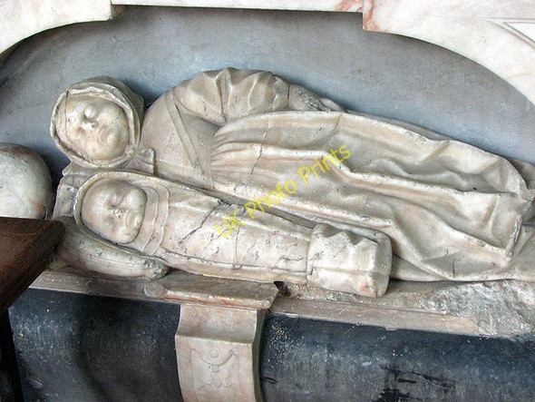Photo 6"x4" All Saints' church in Besthorpe - C17 monument (detail) Attleborough\/TM0495 c2010