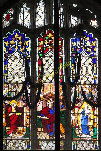 Photo 6"x4" St Andrew's church in Honingham - west window Honingham c2010