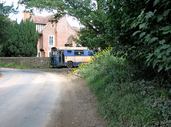 Photo 6"x4" Bardwell Hall with bus Bardwell c2010