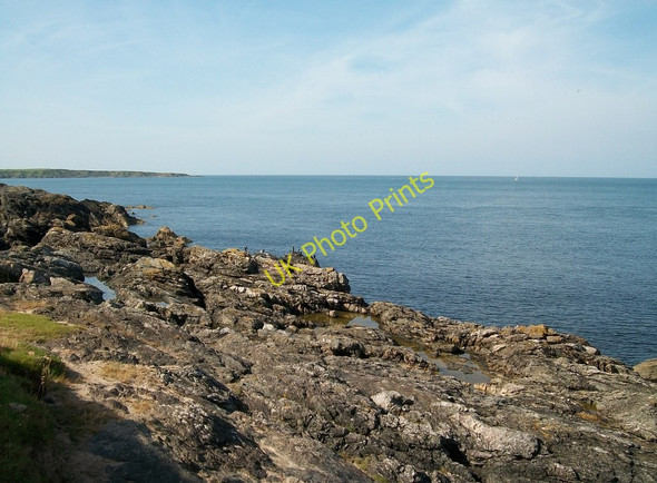 Photo 6"x4" Rock pools on the wave cut platform west of the natural arch Rhos-y-llan c2010