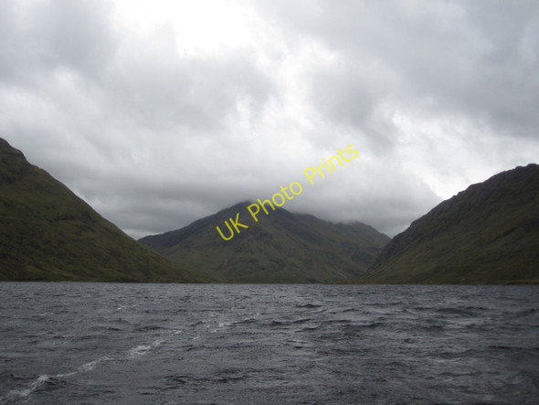 Photo 6"x4" Doo Lough: from the centre, looking south east towards Ben Creggan Cregganbaun c2010