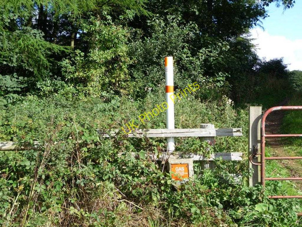 Photo 6"x4" Gas pipeline pole Kirkby Fleetham c2010