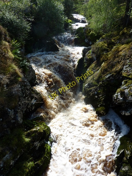 Photo 6"x4" A swollen Kilmachalmack Burn Achnahanat c2010