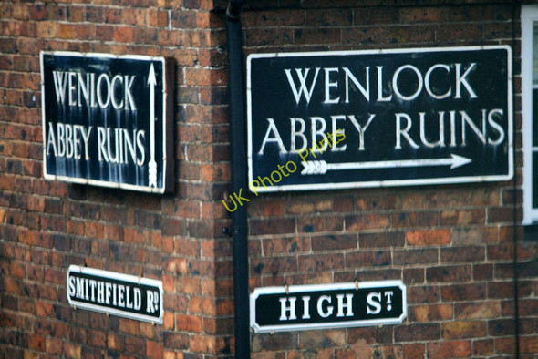 Photo 6"x4" Signs for the abbey Much Wenlock c2010