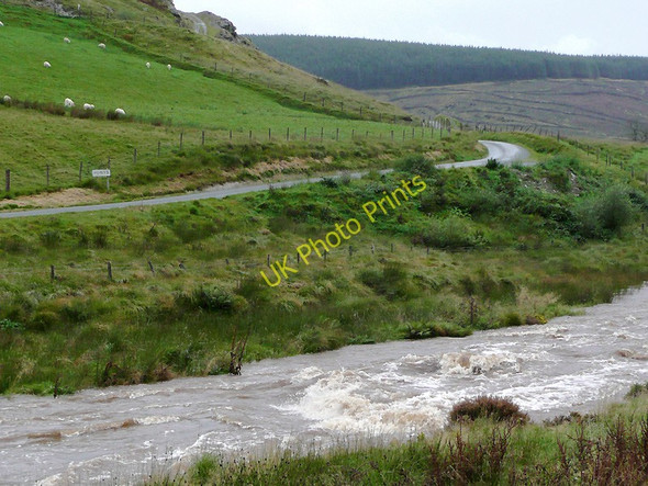 Photo 6"x4" Afon Tywi and mountain road near Dolgoch Hostel, Ceredigion Nant-ystalwyn c2010