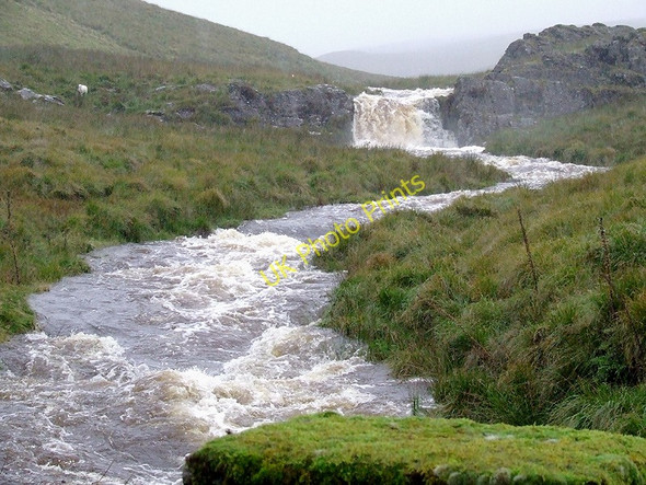 Photo 6"x4" The Afon Camddwr and waterfall near Nantymaen, Ceredigion Esgair Ffrwd c2010