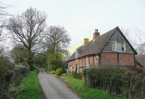 Photo 6"x4" Lane and old cottages north of Enville, Staffordshire Blundies c2010