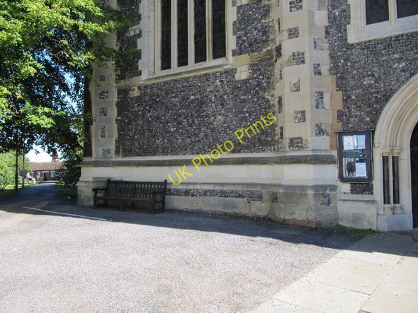 Photo 6"x4" Bench mark near the door Henley-on-Thames c2010