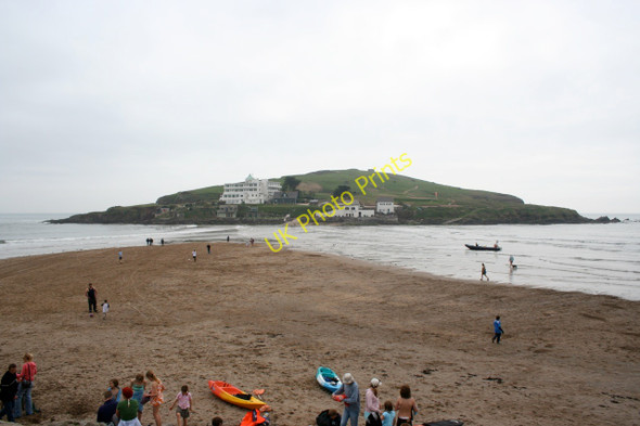 Photo 6"x4" Burgh Island from Bigbury Bay Bigbury-on-Sea c2008