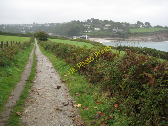 Photo 6"x4" Coast path near Pennance Point Falmouth c2010
