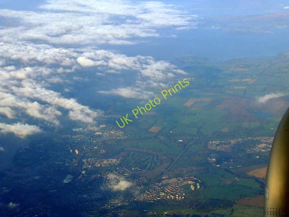 Photo 6"x4" Dumbarton from the air Dumbarton c2010