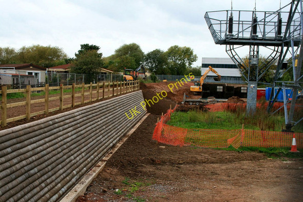 Photo 6"x4" Half finished flood bank Beeston\/SK5236 c2010