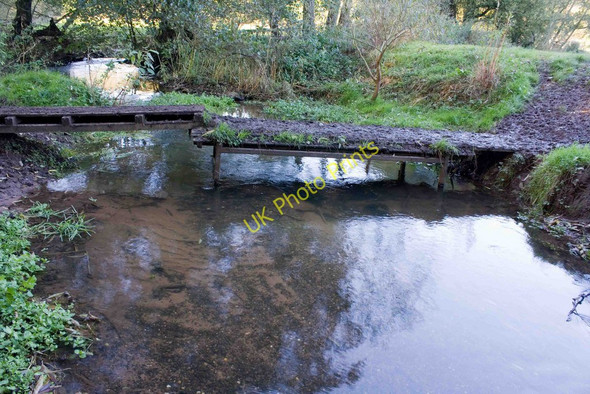 Photo 6"x4" Footbridge over Wesley Brook Grindle c2010