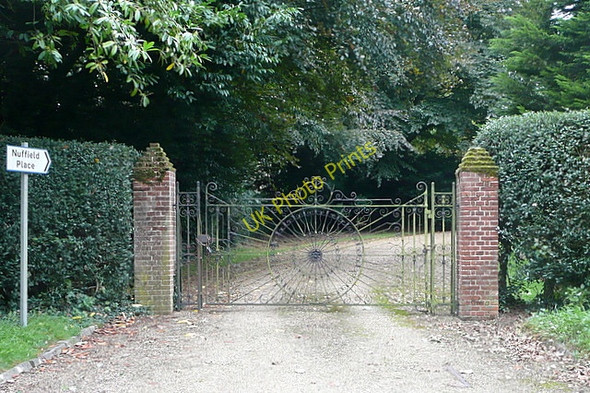 Photo 6"x4" Entrance to Nuffield Place Huntercombe End c2010