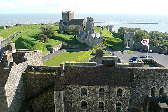 Photo 6"x4" Dover Castle, view south-east from the Great Tower Dover\/TR3141 c2010