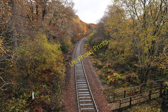 Photo 6"x4" Railway line approaching Spean Bridge Alltour c2010