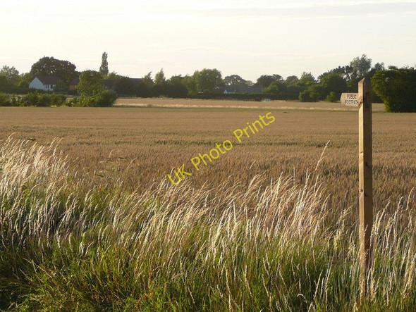 Photo 6"x4" Footpath sign south of Willow Farm Diss c2010
