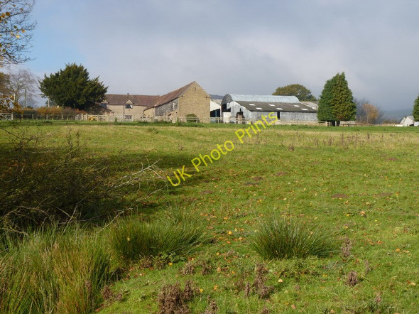 Photo 6"x4" Outbuildings and farmhouse - Common Farm Wall Bank c2010
