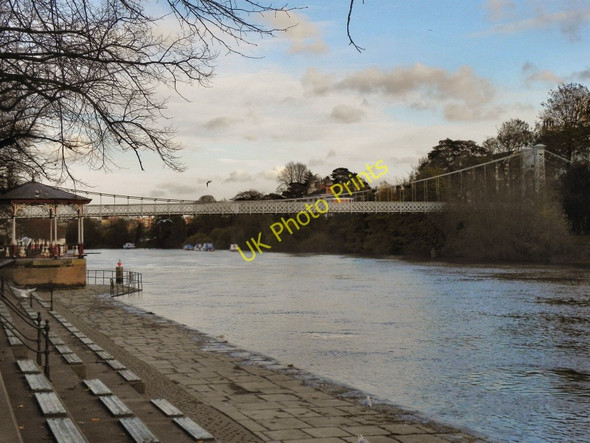 Photo 6"x4" River Dee, Queens Park Bridge Chester c2010