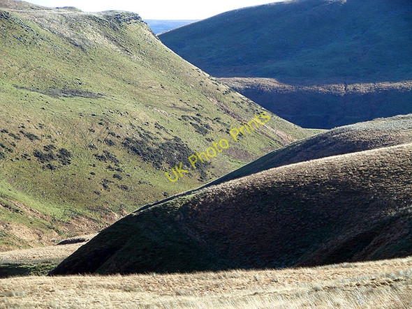 Photo 6"x4" Cwm Afon Diliw and the Ceredigion\/Powys County Boundary Lluest-dolgwiail c2010