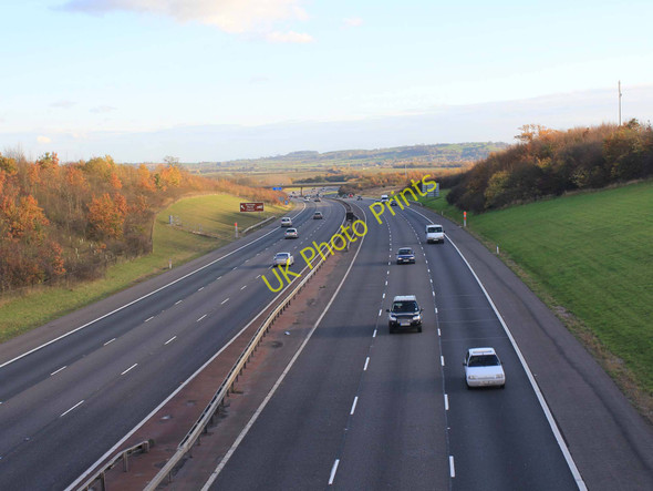 Photo 6"x4" View from bridleway bridge over M40 Gaydon c2010