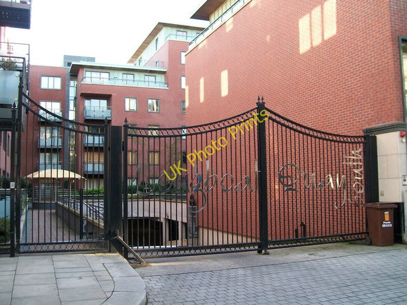 Photo 6"x4" Entrance Gateway to the apartments on Longboat Quay South Ringsend c2010